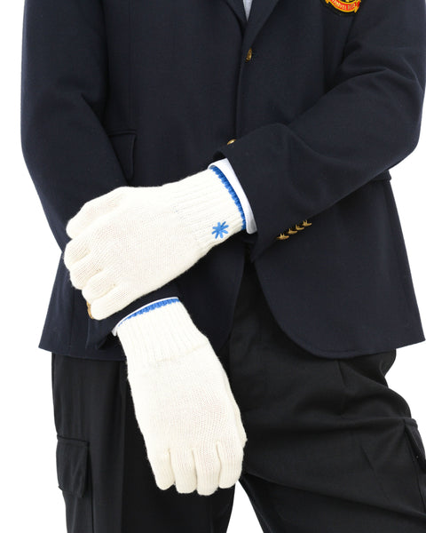 white english wool-blend rib gloves