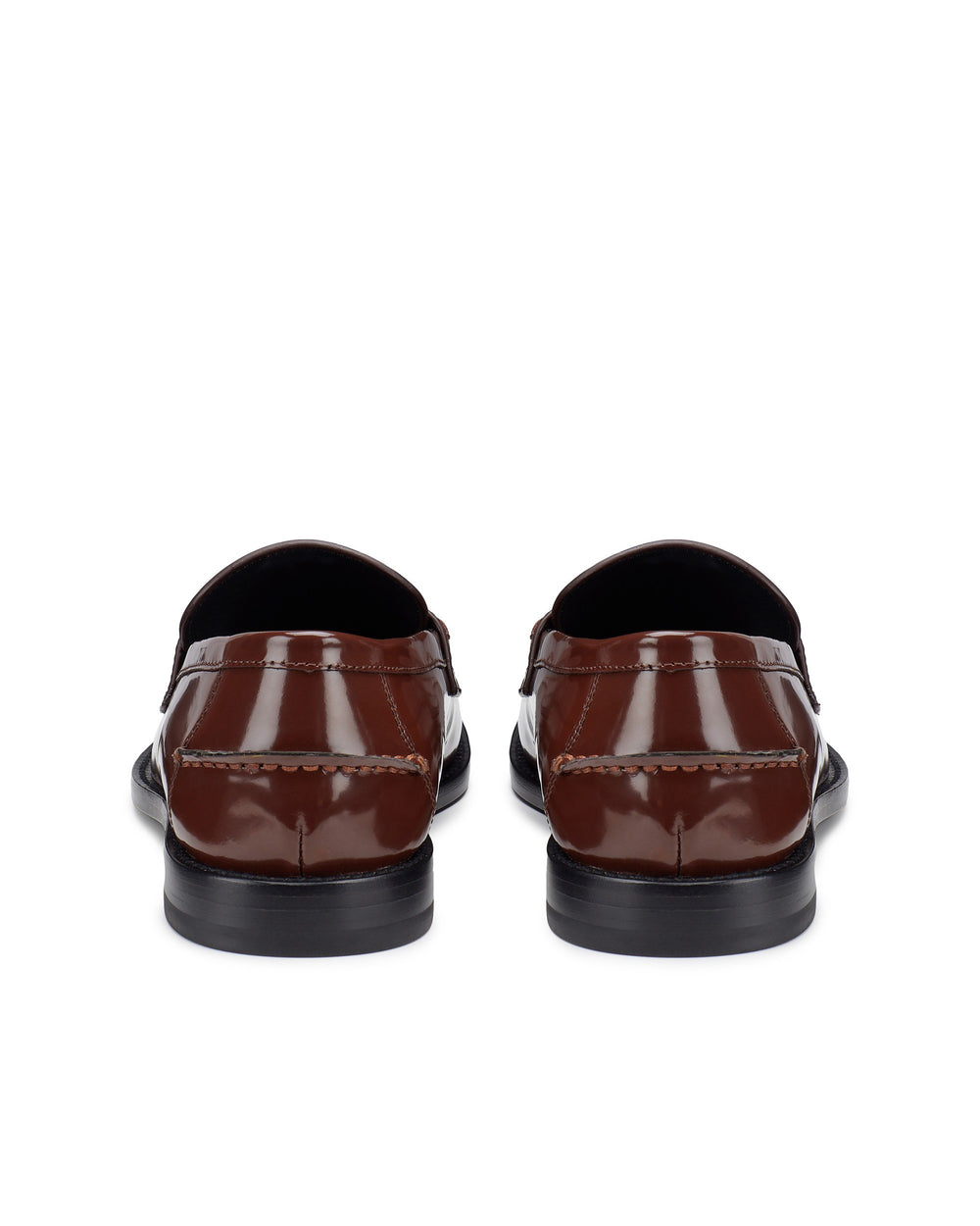 brown leather loafer