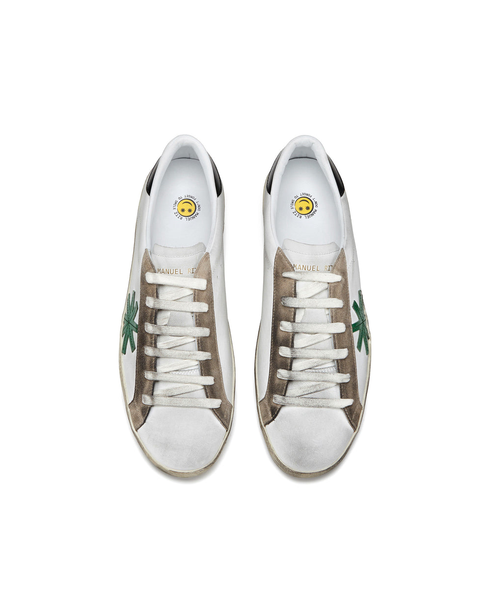 green "don`t forget ti smile" sneakers