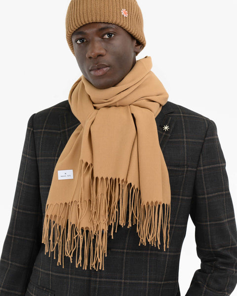 beige mixed viscose scarf