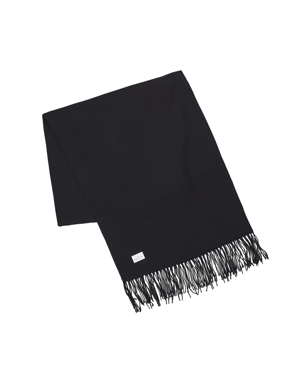 black mixed viscose scarf