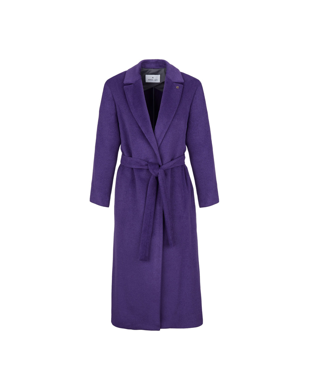 violet wool blend cloth robe coat