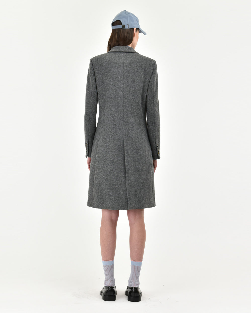 gray stretch cloth coat