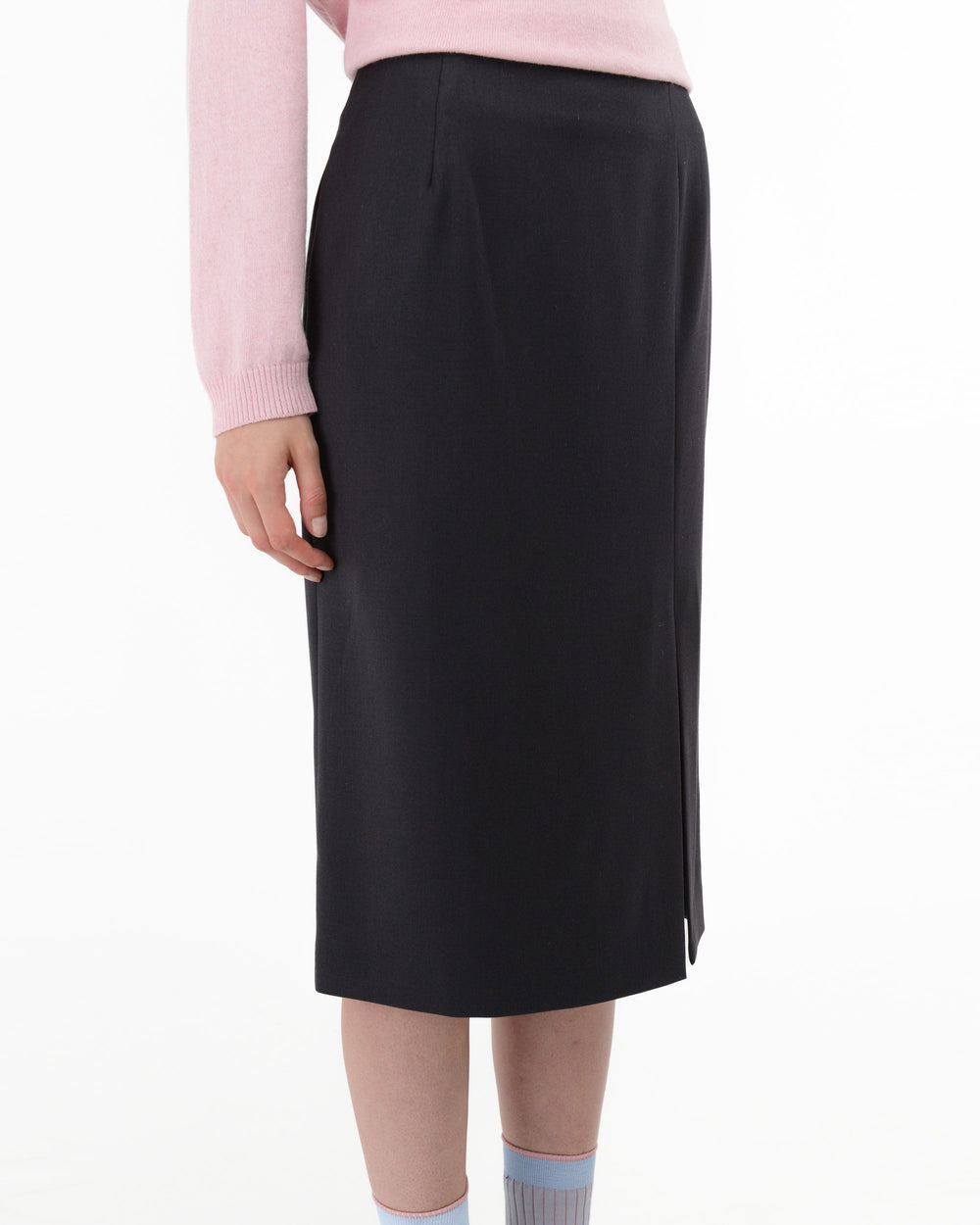 gray stretch viscose blend loungette skirt