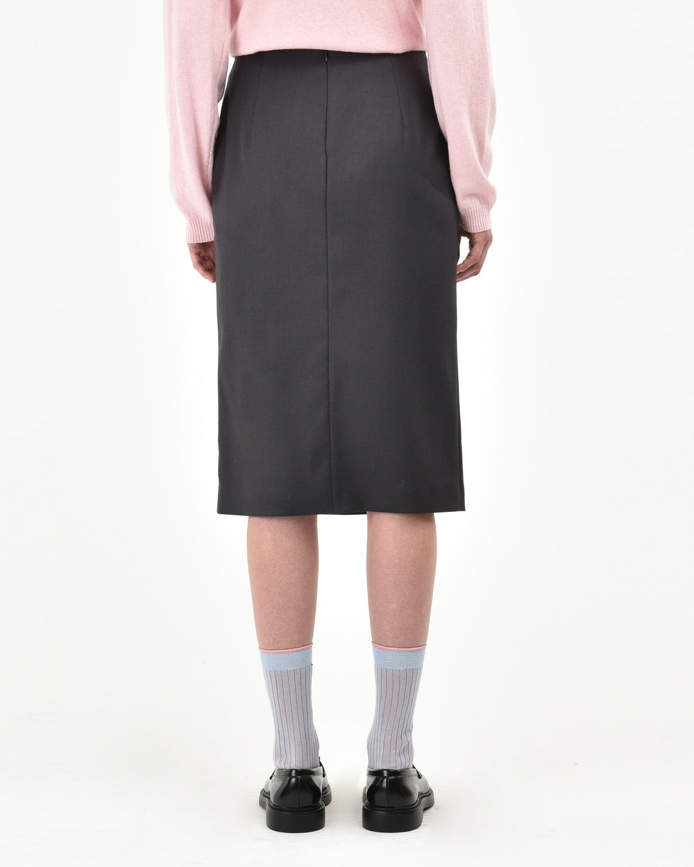 gray stretch viscose blend loungette skirt
