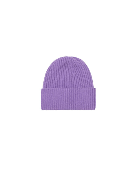 violet english mohair wool blend rib cap