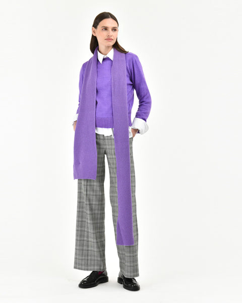 violet mohair wool blend crew neck sweater