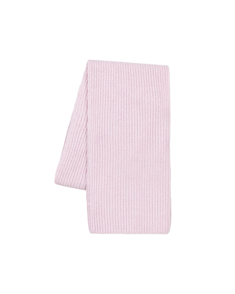 pink english mohair wool blend rib scarf