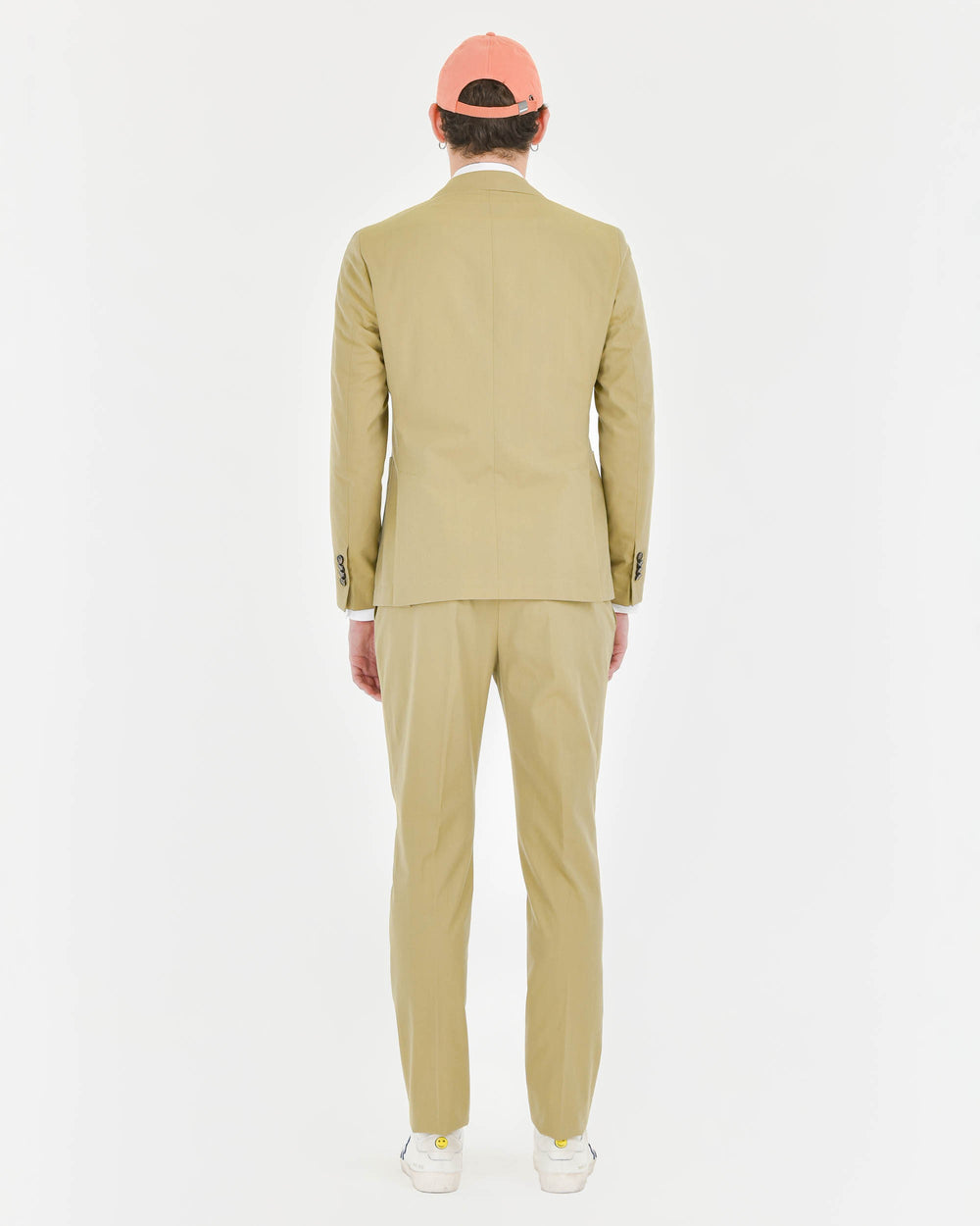 green double-breasted solaro wool-cotton blend suit