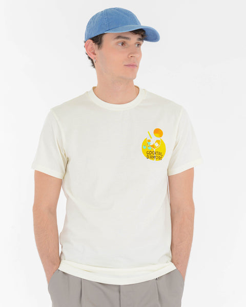 white cotton 'cocktail of love' t-shirt